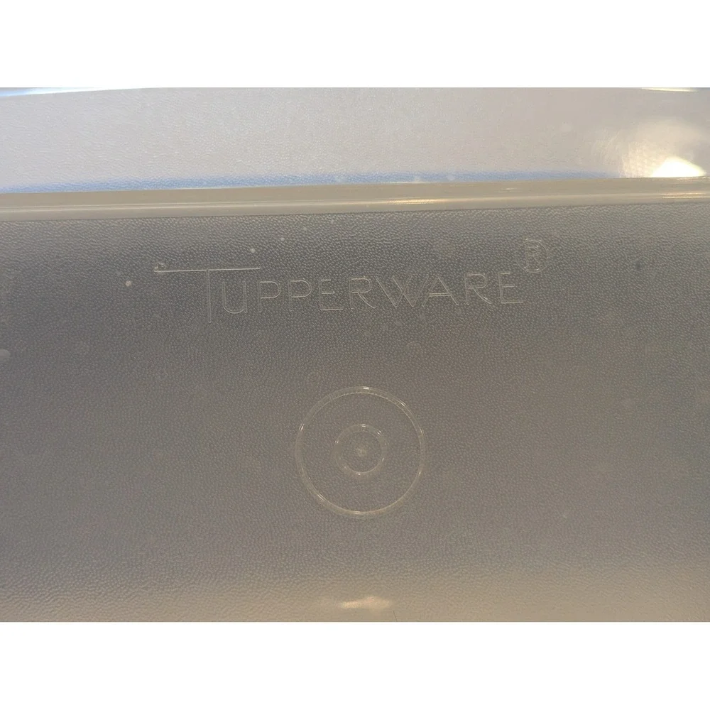 Tupperware Deviled Egg Carrier 16 Slot Blue Lid Clear Base Removable Trays 722-4